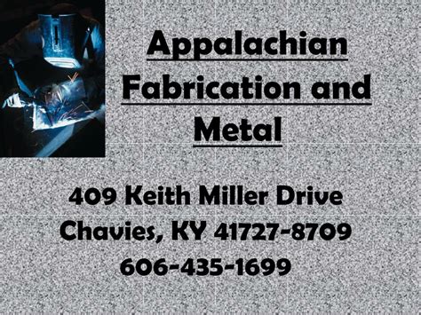 metal fabrication chavies ky|Appalachian Fabrication/Metal in Chavies, KY 41727 .